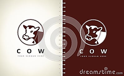 Cow logo vector. Animal design. Cattle logo. Vector Illustration